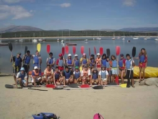 piraguismo en el campamento